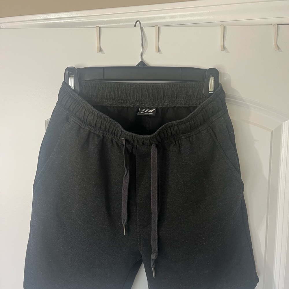 American Eagle Black Jogger material shorts
